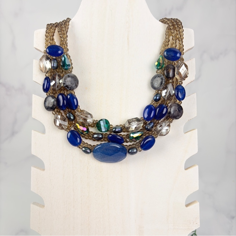 Nakamol Blue and Gold Layered Necklace